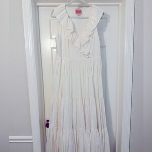Kate Spade Ruffled Tiered Poplin Maxi Dress